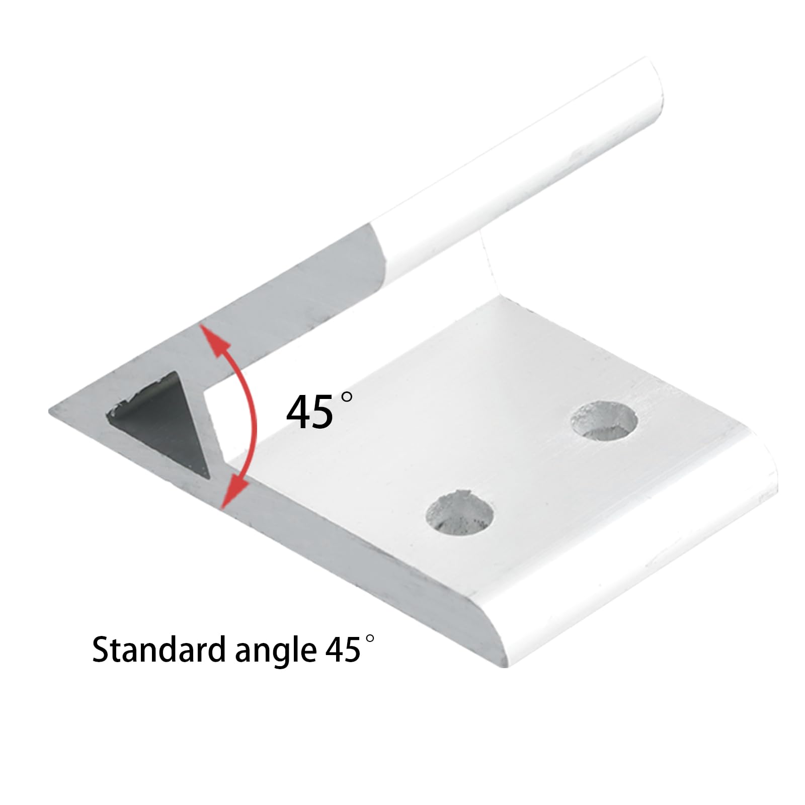 8 Connettori Angolari Interni A 45° Per Profili LED A V Chesbung - In Plastica Con Viti, Per Canali In Alluminio - 4