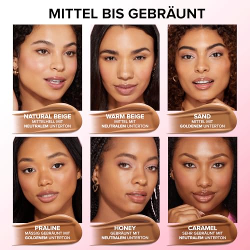 Too Faced Born This Way Natural Finish Liquid Foundation | Grundierung mit Mittlerer bis hoher Deckkraft | 24 Stunden Halt… – Ansicht 5