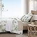 Tommy Bahama - Queen Quilt, Reversible Cotton Bedding, Floral Bedding Set (Serenity Palm Blue, Queen)