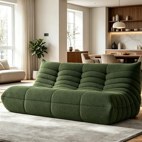 WHGBJA Bean Bag Chair for Adults with Memory Foam Couch 3 Seater Bean Bag Sofa for Bedroom Living Room Reading Gaming Floor Sofa Couch Boneless Comfy