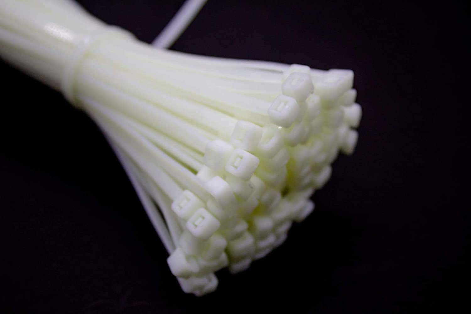 Wonder Quick Tie 8" Inch Cable Ties 200 MM *3 MM White Nylon Zip Wire Organizer/Self Locking Tie (100Pcs)-image-40