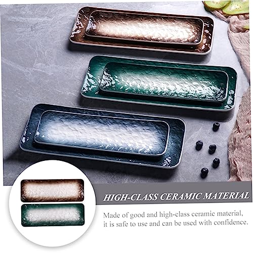 Juego 2 Platos Rectangulares de Cerámica para Sushi miniatura 6