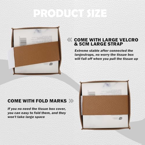 UBRAVE Tissue Box Cover, Square PU Leather Tissue Holder, Square Napkin Dispenser for Home, Hotel, Office, Vanity and Restaurant - 5 Inch Cube - 1 Pcs Pink - Cosy Home Interiors UBRAVE Tissue Box Cover, Square PU Leather Tissue Holder, Square Napkin Dispenser for Home, Hotel, Office, Vanity and Restaurant - 5 Inch Cube - 1 Pcs Pink - Image 5