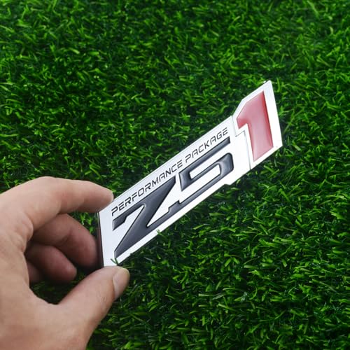 Image of 2Pcs Z51 Performance Emblems Engine Hood 3D Package Badge Decal Replacement Z51 (Chrome Red)