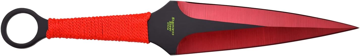 Master Cutlery PP-869-3RD 3 Piece 9" Thrower Red Grinding Line Blade with Nylon Sheath