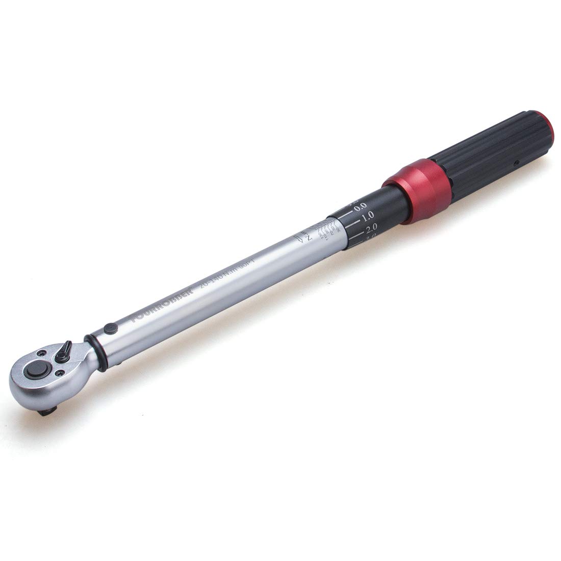 Klucz dynamometryczny 3/8" do roweru i samochodu, 20-140 NM, 90-zębowy klucz dynamometryczny kalibrowany 3/8, z adapterem 1/4 1/2 i drążkiem przedłużającym, dokładność ± 3%