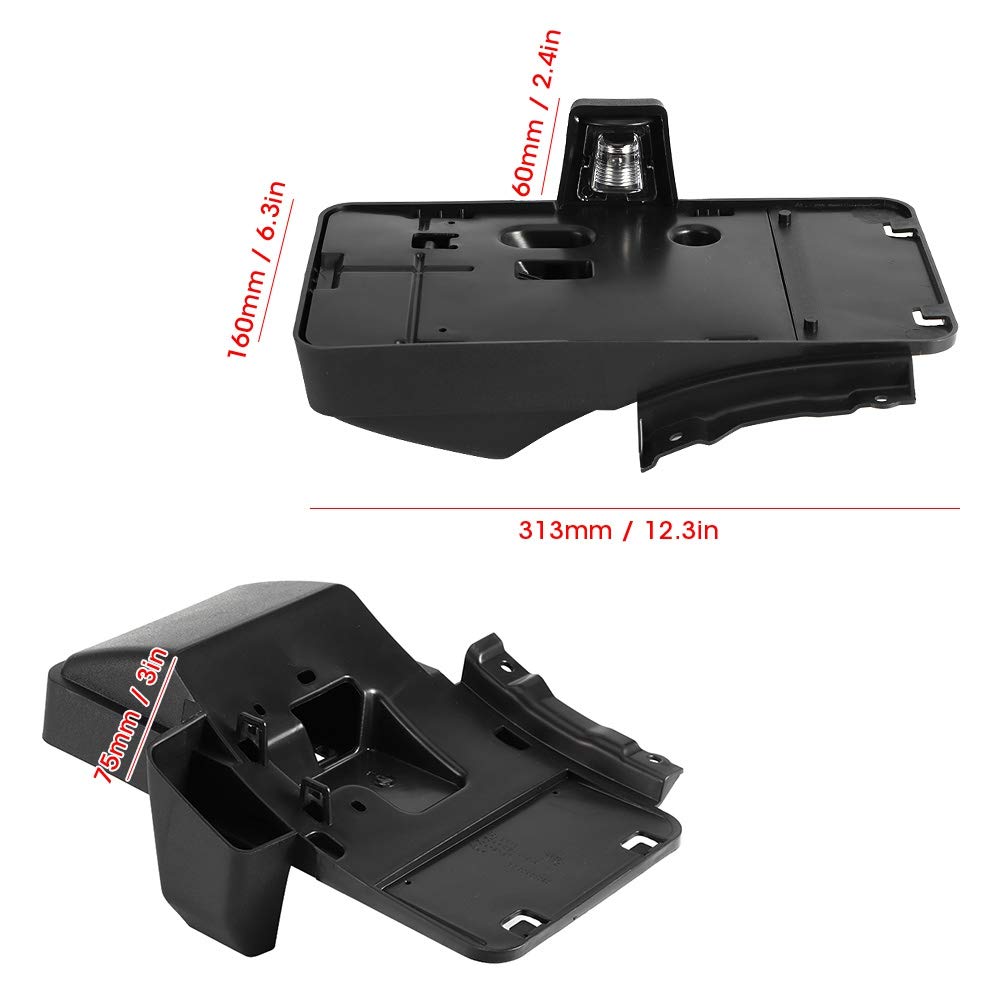 Placa de matrícula, soporte de matrícula, montaje de luz de matrícula, piezas de coche para Jeep Wrangler JK 2007-2016