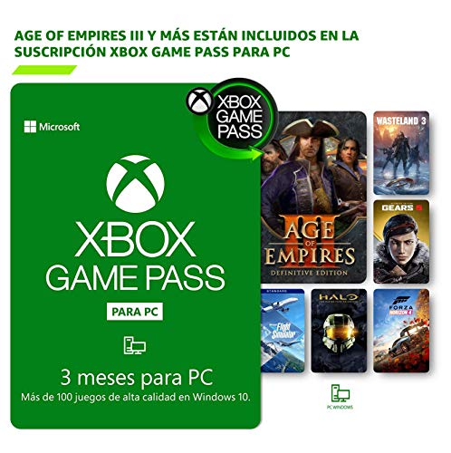 Xbox Suscripción Game Pass para PC (Flight Simulator) - 3 Meses | Windows 10 PC - Código de descarga