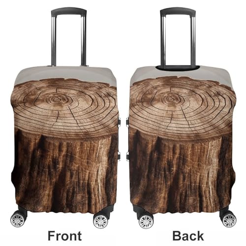 Stump of Oak Tree Printed Luggage Cover Protector, Fits 18-32 Inch Luggage3