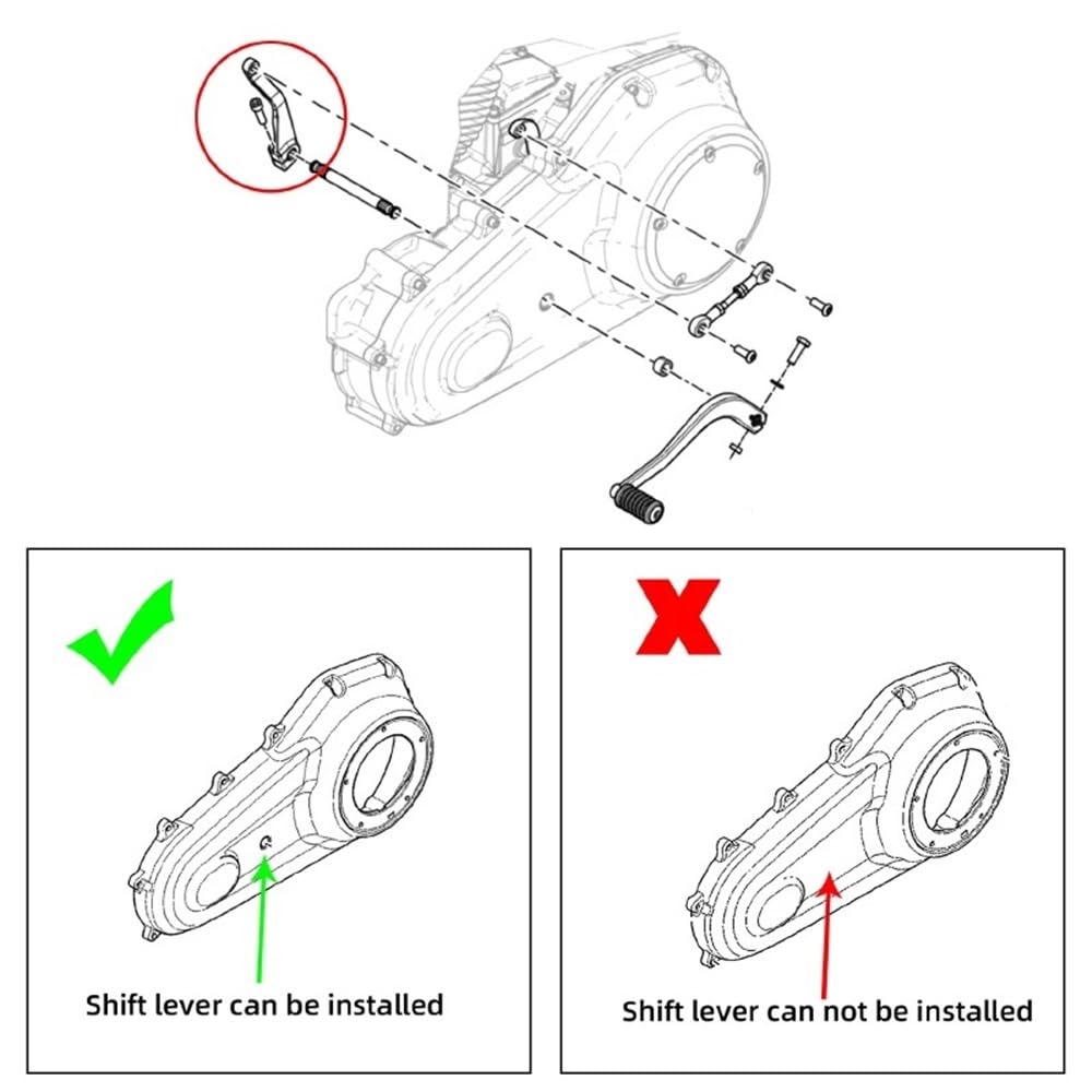 Palanca de cambios plateada para motocicleta, compatible con Softail, Fat Bob, FXFB, Sport, Glide y FLSB (modelos 2018 en adelante). Cambio Engranaje Palanca Moto