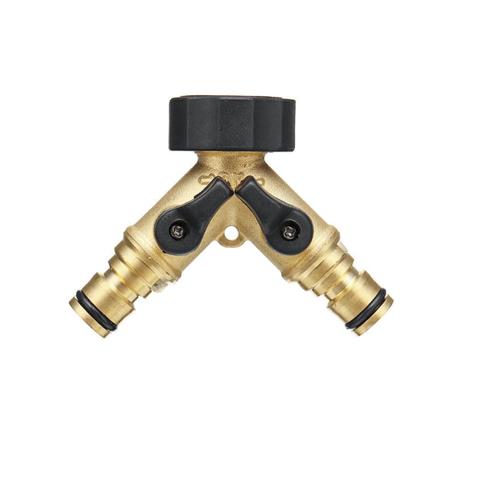 Resistir Extremos de Alta presión y Temperatura Latón 2/4 vías 3/4"Divisor de Agua de Grifo Type Garden Divisor Distribuidor de Conector de Grifo de riego for el Grifo al Aire Libre