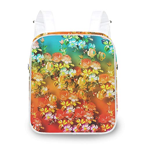 Bolso de la Mochila de Moda Mochila Informal Elegante Mochila para Las Mujeres niñas Resumen de Flores