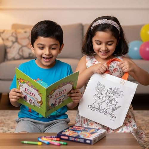 Image of Party Propz Return gifts for Birthday - 36 Pcs, Partyfavors Pack,DIY Bags,Crayon Box, Coloring Books, Birthday Return Gifts For Kids, Return Gifts For Birthday, return gift for kids age 6-10