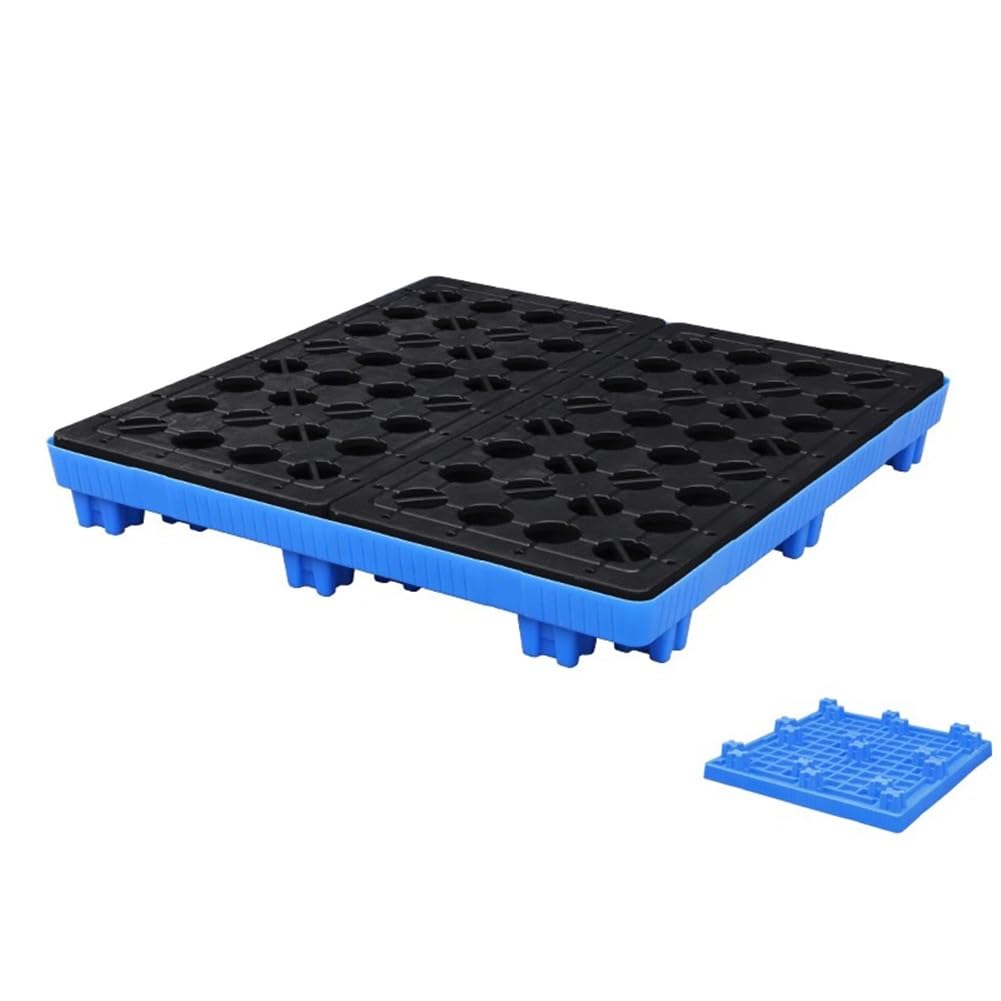 Piattaforma di Scarico con griglia Anti-Perdita per Pallet, applicabile a transpallet Idraulico Manuale 685/carrello elevatore motorizzato (Blu 121 * 121 * 17cm)