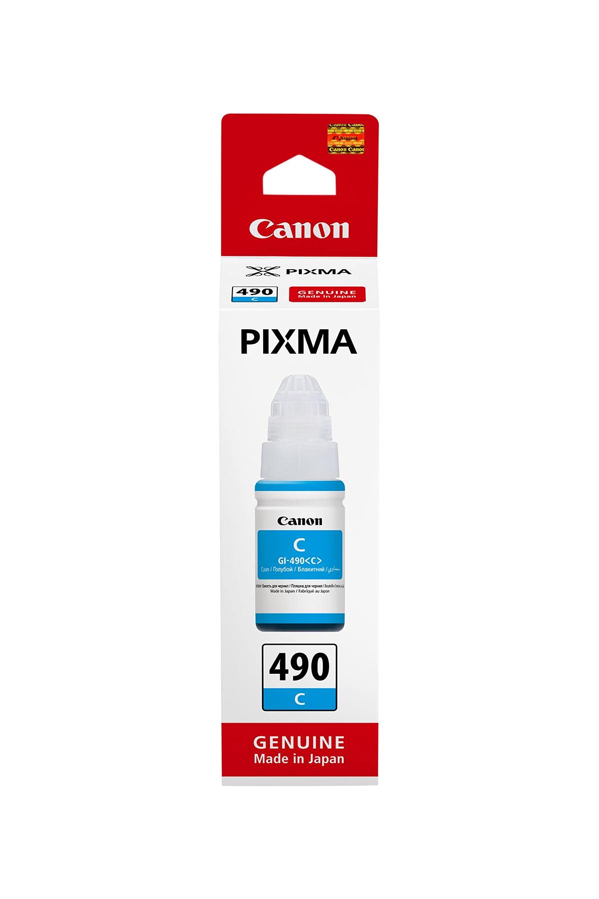 Canon 0664C001 (Gi-490 C) Ink Cartridge Cyan, 7K Pages, 70Ml Blue