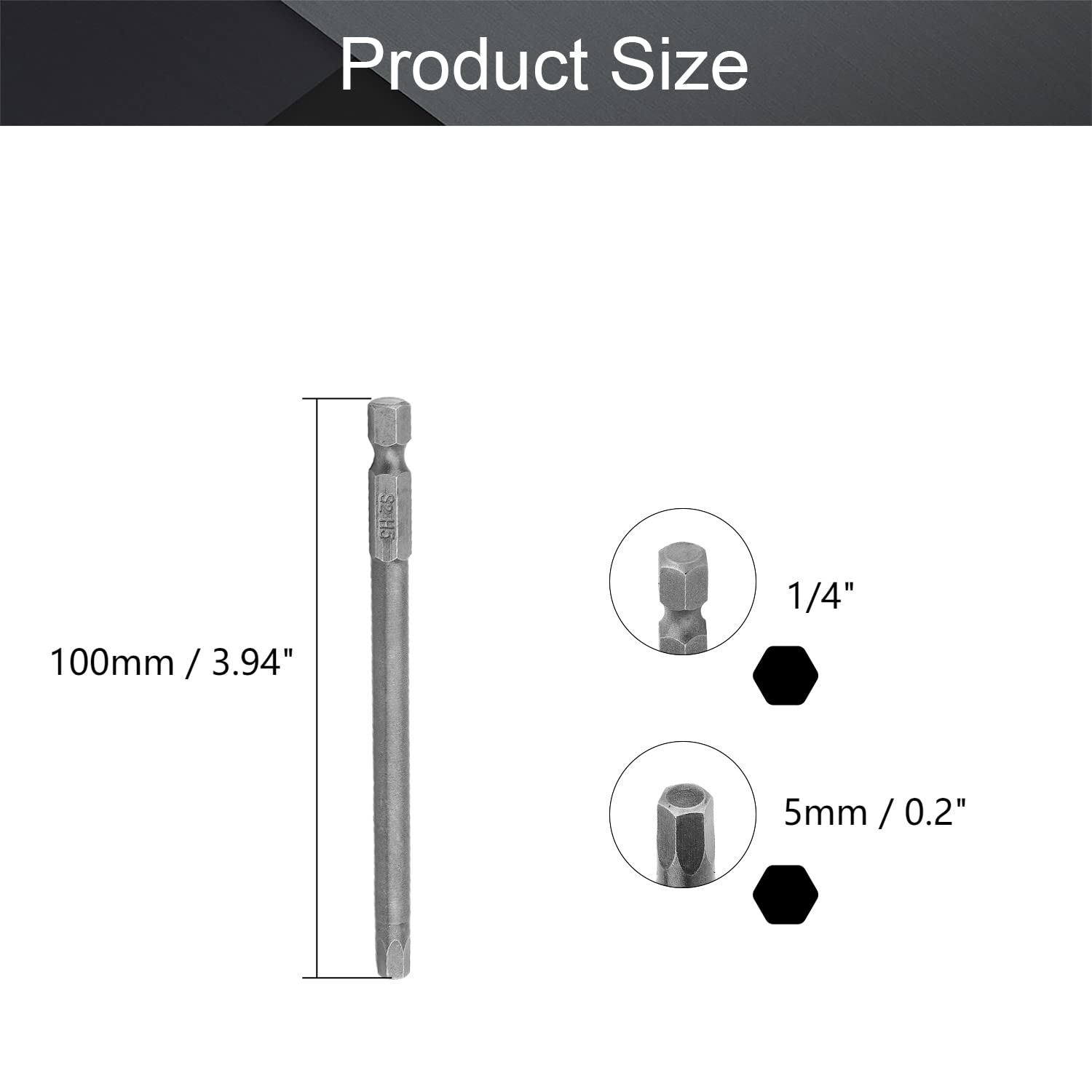 Utoolmart PH2 Schraubendreher-Bits Magnetisch – 4,5 Mm, 200 Mm Lang, S2 Stahl, 3er Pack