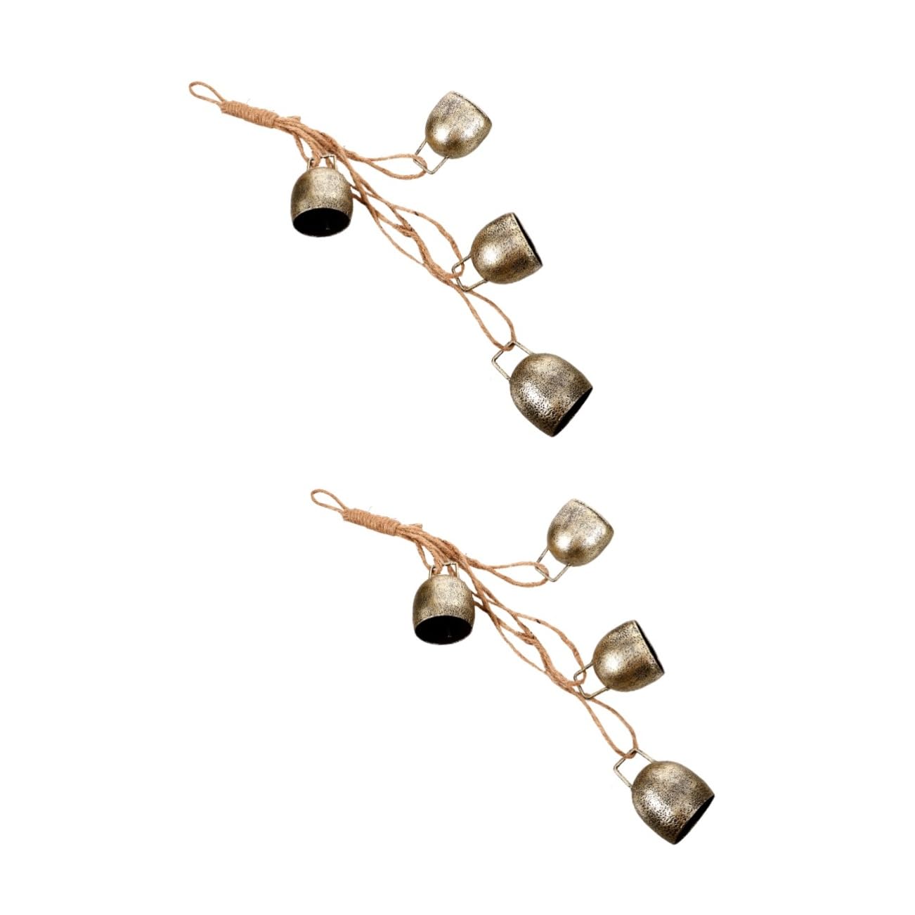 ibasenice 2pièces Cloche Décorative Rétro Éolien Vintage à Suspendre pour Maison Balcon Et Jardin Et De Cloches avec Corde