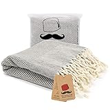 Bazaar Anatolia Acacia Turkish Towels 100% Cotton Beach Towels Oversized 77x38 Bath Towel Boho Farmhouse Decor Sheets Travel Camping Sauna Gym Pool Quick Dry Towels (Black)