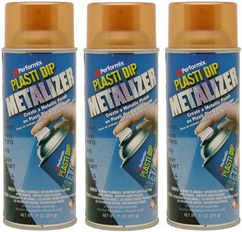 Plasti Dip 3 Pack Multi Purpose Rubber Coating Spray - Copper Metalizer 11oz