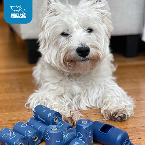 Image of Best Pet Supplies Dog Poop Bags, Rip-Resistant and Doggie Waste Bag Refills with d2w Controlled-Life Plastic Technology - Pack of 240, Turquoise (Scented)