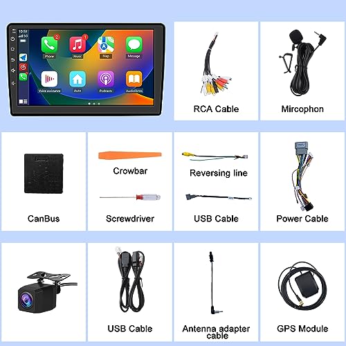 Image of 【4GB+64GB】 Car Radio Stereo for Jeep Wrangler JK 2007-2018 Dodge Ram 2009-2012 Compass Grand Cherokee with CarPlay Android Auto