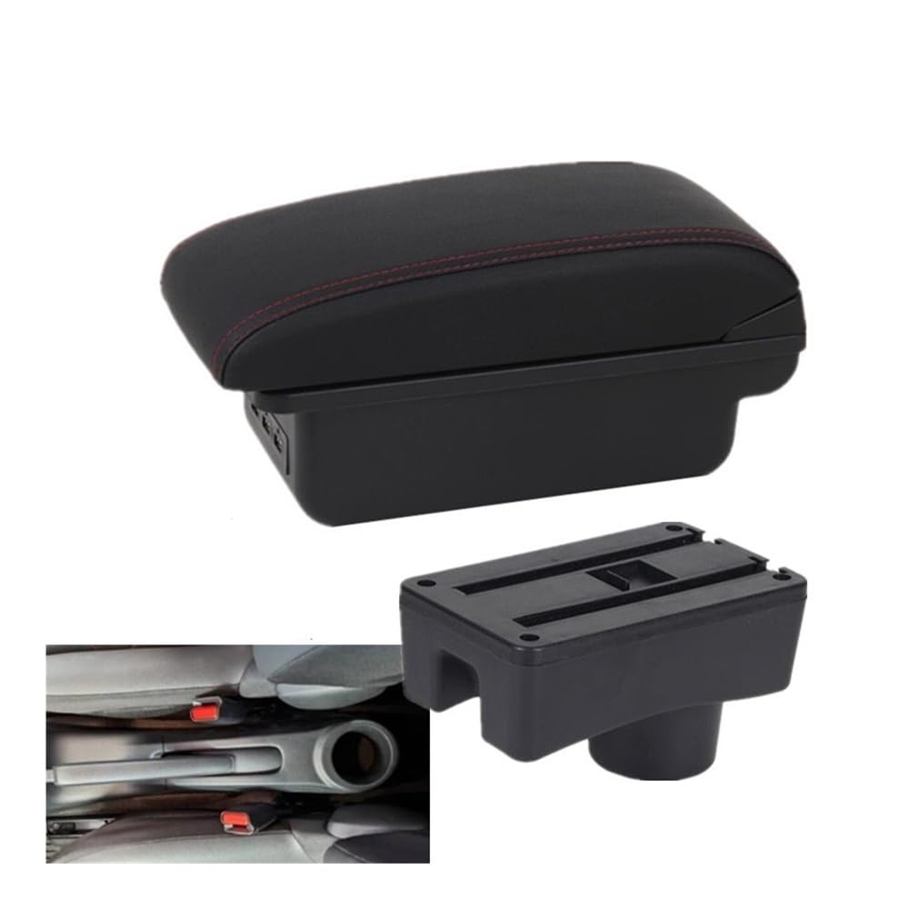 Accoudoir Central Universel Pour Voiture Toyota Auris, Aygo, Avanza - Chrome Noir - Simili Cuir - Neuf