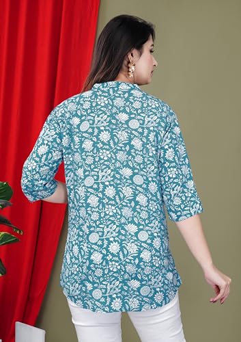 Image of FebQ Printed Shirt Style Top for Women