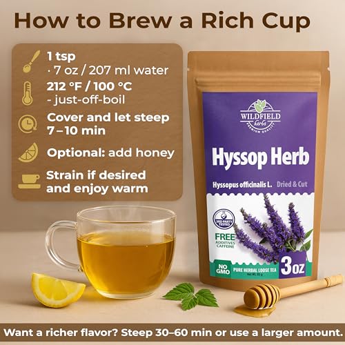 Image of 3 oz. Hyssop Dried Herb Hyssop Tea Herbal (Hyssopus Officinalis) - 85 g Hyssops Hysopp Herb Hisopo
