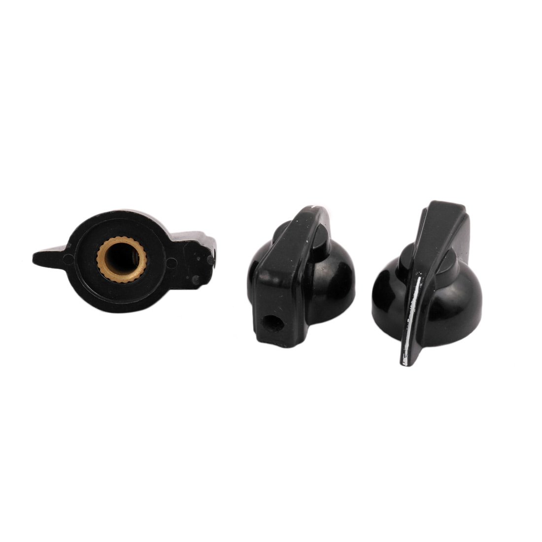 sourcingmap 10Pcs 6mm Dia Black Plastic Rotary Switch Potentiometer Knobs Caps - Image 3