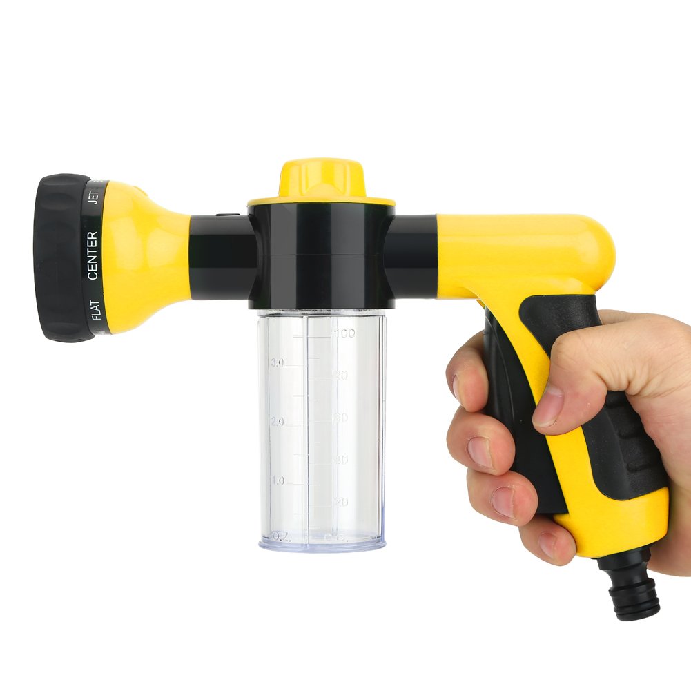 Natrysk Pod Wysokim Ciśnieniem Myjnia Samochodowa, Pistolet na wodę do Samochodu Pistolet do Mycia Samochodu Karcher Snow Foam Lance Snow Foam Foam Water Tool Washer (YELLOW)