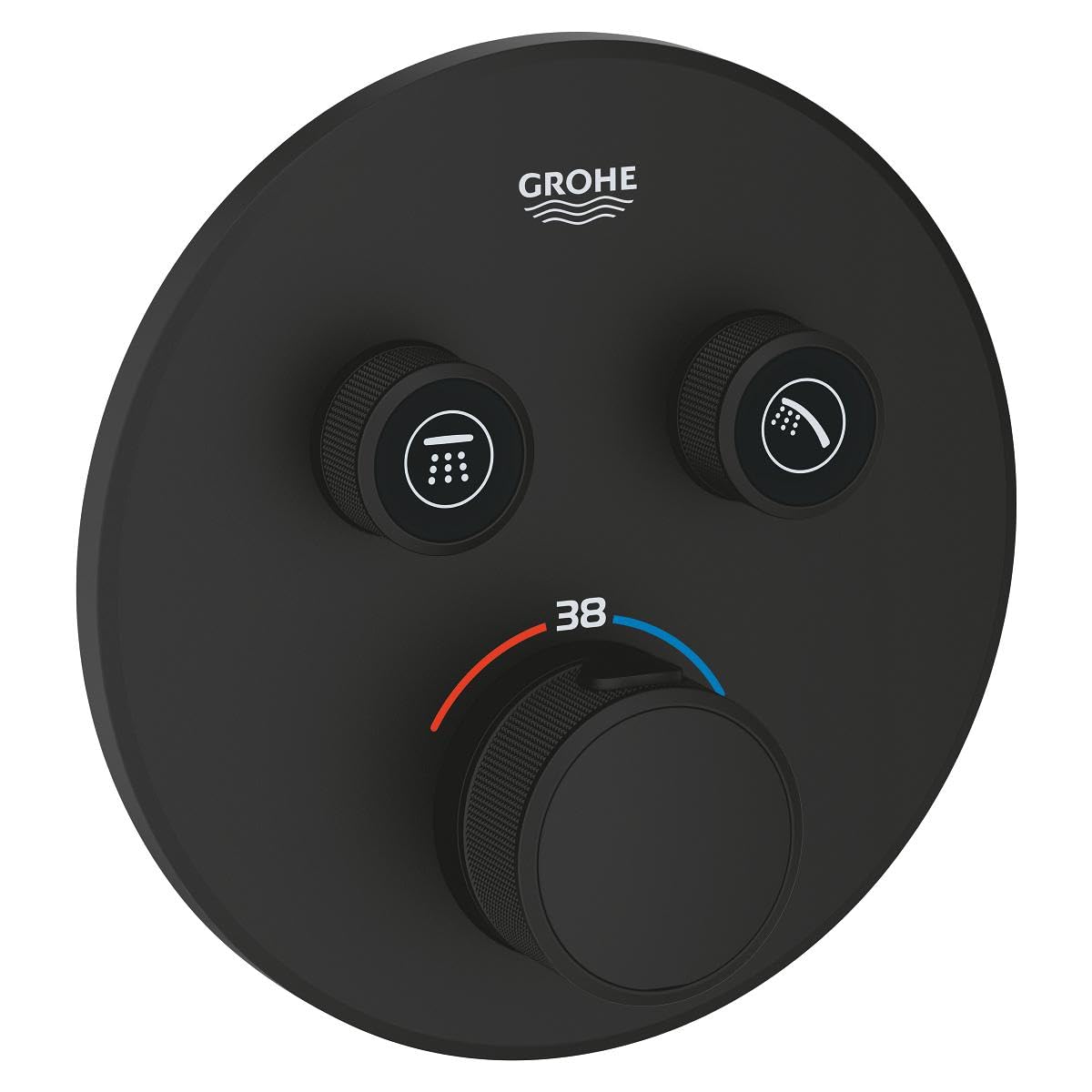 Grohe Grohtherm Smartcontrol Çift Yönlü Ankastre Termostatik Duş Bataryası Phantom Black - 29507KF0
