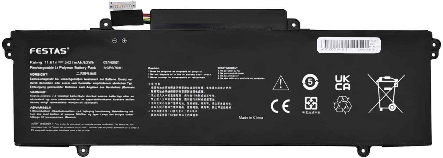FESTAS C31N2021 Batteria Compatibile con ASUS Zenbook 14 Flip OLED UN5401 UN5401RA UN5401QA UP5401 UP5401EA UP5401ZA Zenbook 14X OLED UX5400EA UX5400EG UX5401 UM5401RA 5401Q A