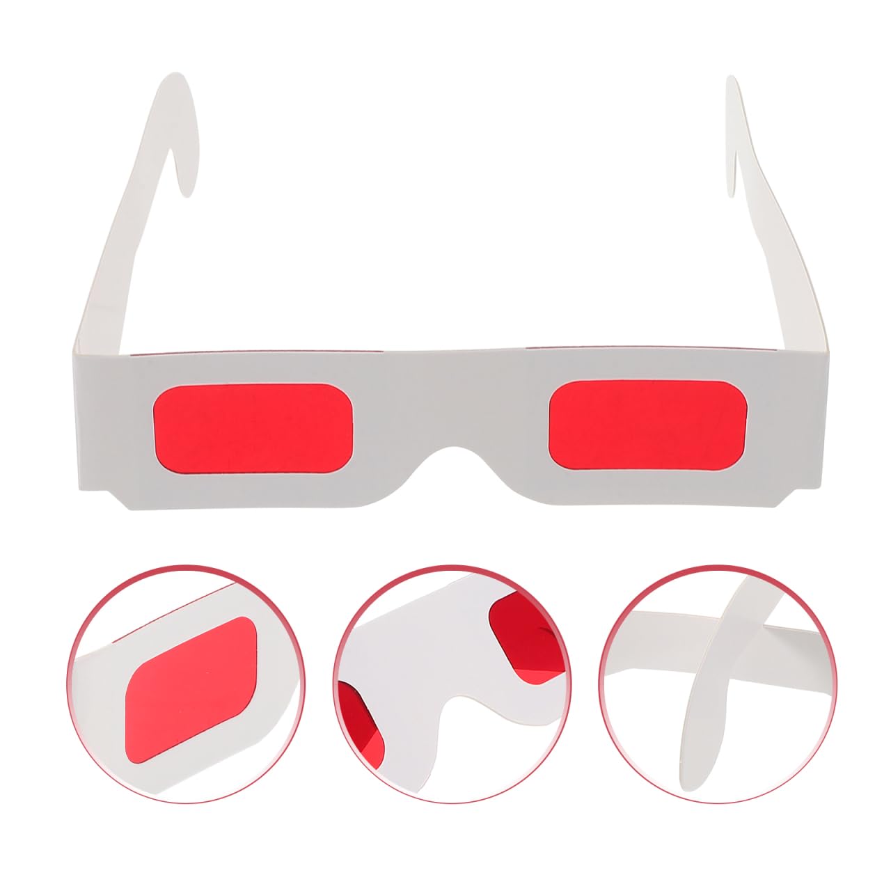 minkissy Lunettes Rouges Enfants 3D 50 Pièces pour Films À Domicile Cadeaux Saint-Valentin Fête Arc-en-Ciel Fournitures Anniversaire Et Récompenses Classe