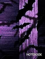 Notebook: Spooky Flying Haloween Bats, Blank Unlined / Non-ruled Notebook - (Letter size 8.5 x 11 Inches) 100 Pages - 050 1978270569 Book Cover