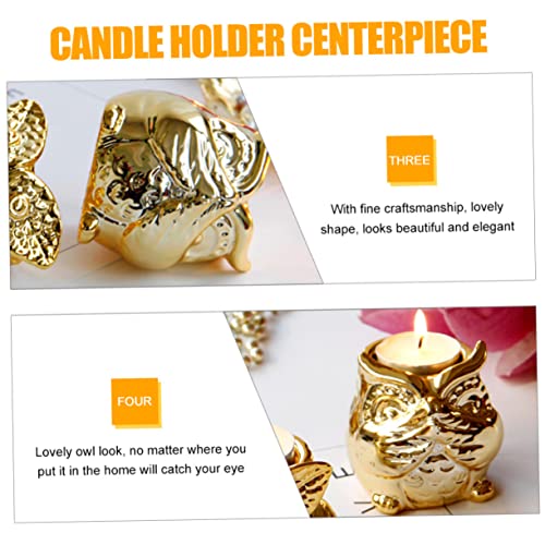 Abaodam Owl Candle Holder Desk Topper Home Decoration Ceramic Decor Wedding Table Decor Centerpiece Table Decorations Wedding Candle Holders Owl Design Candle Holder Ceramics Dining Table #TOP5