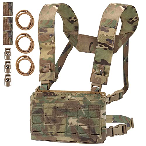 GYDEHUTJ MOLLE Chest Rig Mag Placard Hook Loop Airsoft Magazine Pouch Tactical Plate Carrier Vest Equipment