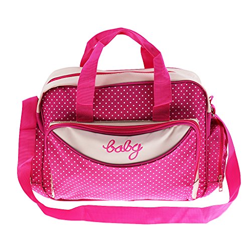 Gepnoo Bolsa de Fraldas para Trocar Fraldas de Bebê Bolsa de Mãe para Mamãe, Rosa, Grande