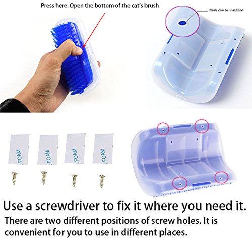 Tpocean, spazzola da toletta per gatto, angolare