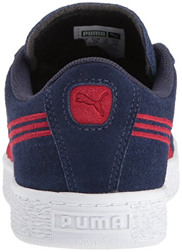 Puma Unisex-Child Suede Classic Badge Sneaker, Peacoat-Toreador, 13 M US Little Kid3