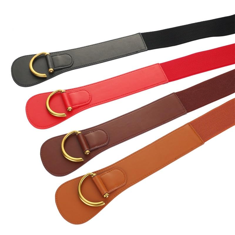 Button Buckle Belt Skirt Belt Women's Elastic Wide Waist Seal2