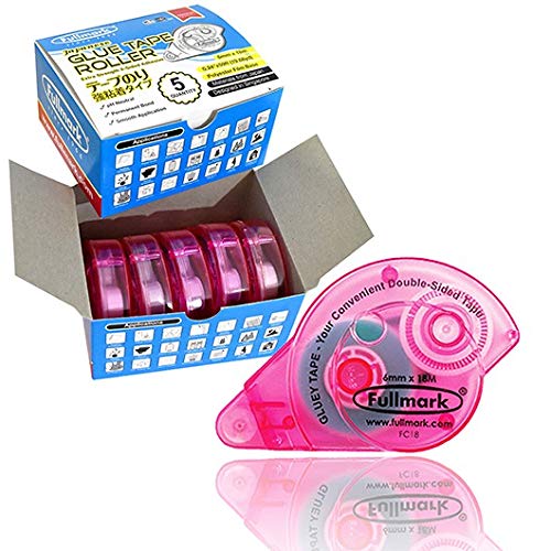 Fullmark Adhesive Runner Permanent Double Sided/Glue Tape Roller, 0.2