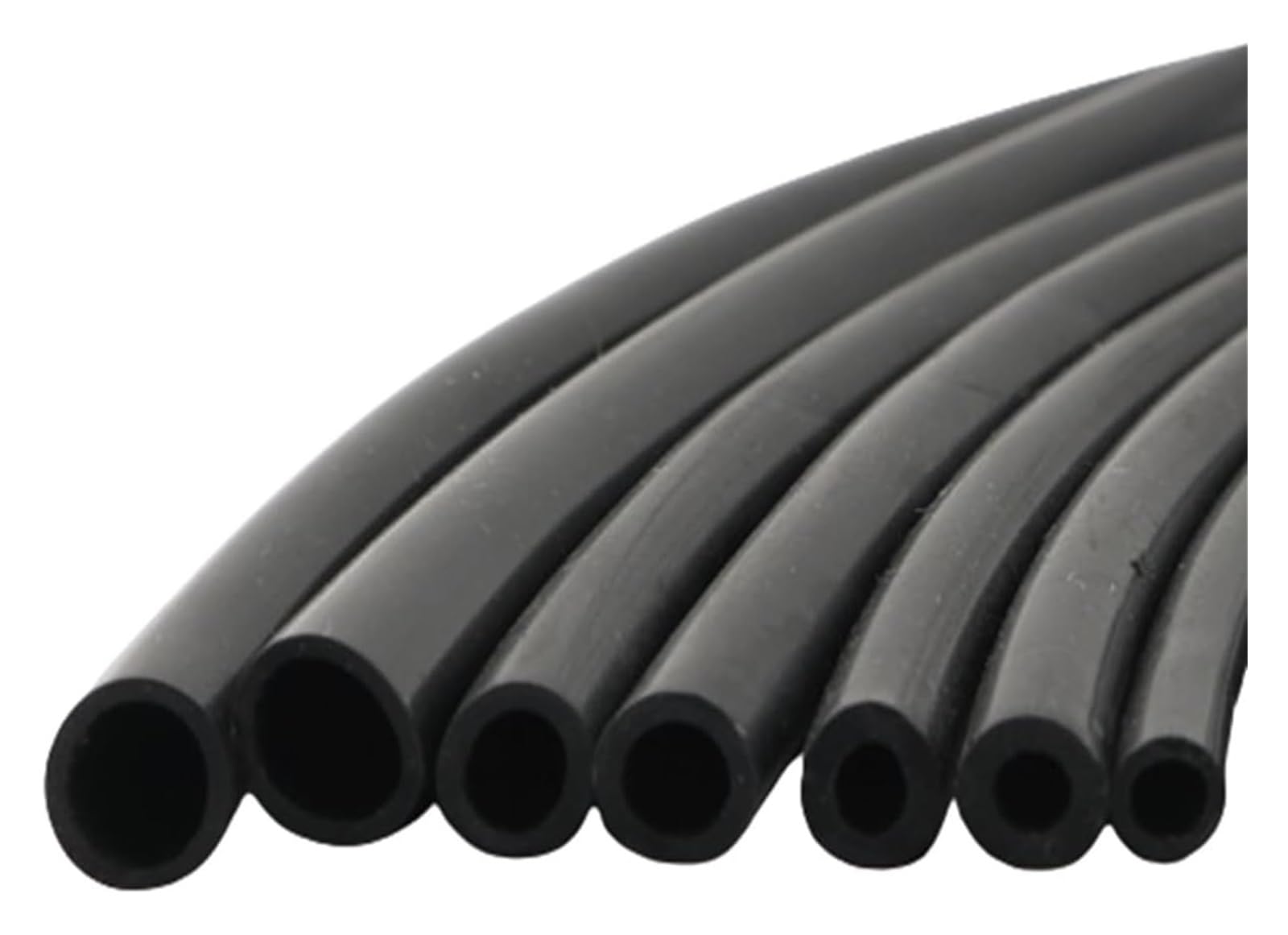 Flexibler Silikonschlauch, Vakuumröhre 1M Schlauch Silikon Universal ID 5mm-60mm Schwarz(ID 8mmxOD 14mm)