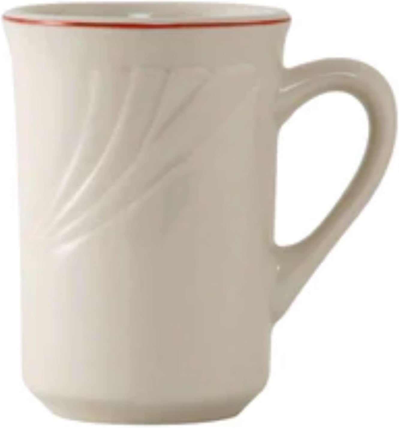 Tuxton China YEE-054 Saucer, 5-1/2" Diameter, Round, Embossed, Microwave and Dishwasher Safe, Oven Proof, Fully Vitrified, Ceramic, TuxCare, Healthcare, Monterey, Pack of 36