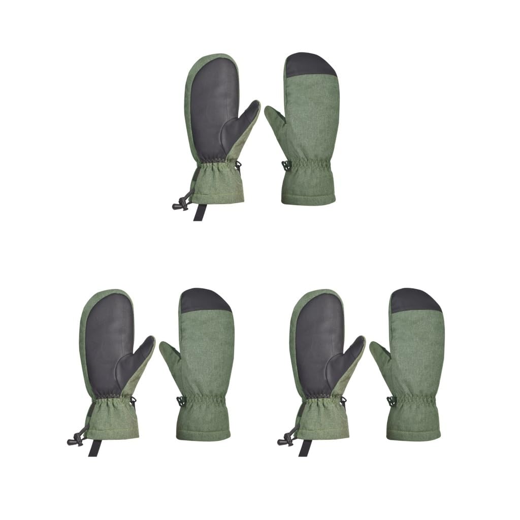 1 paio di guanti da sci invernali impermeabili termici snowboard bici moto ciclismo campeggio sport pattinaggio guanti caldi neri S