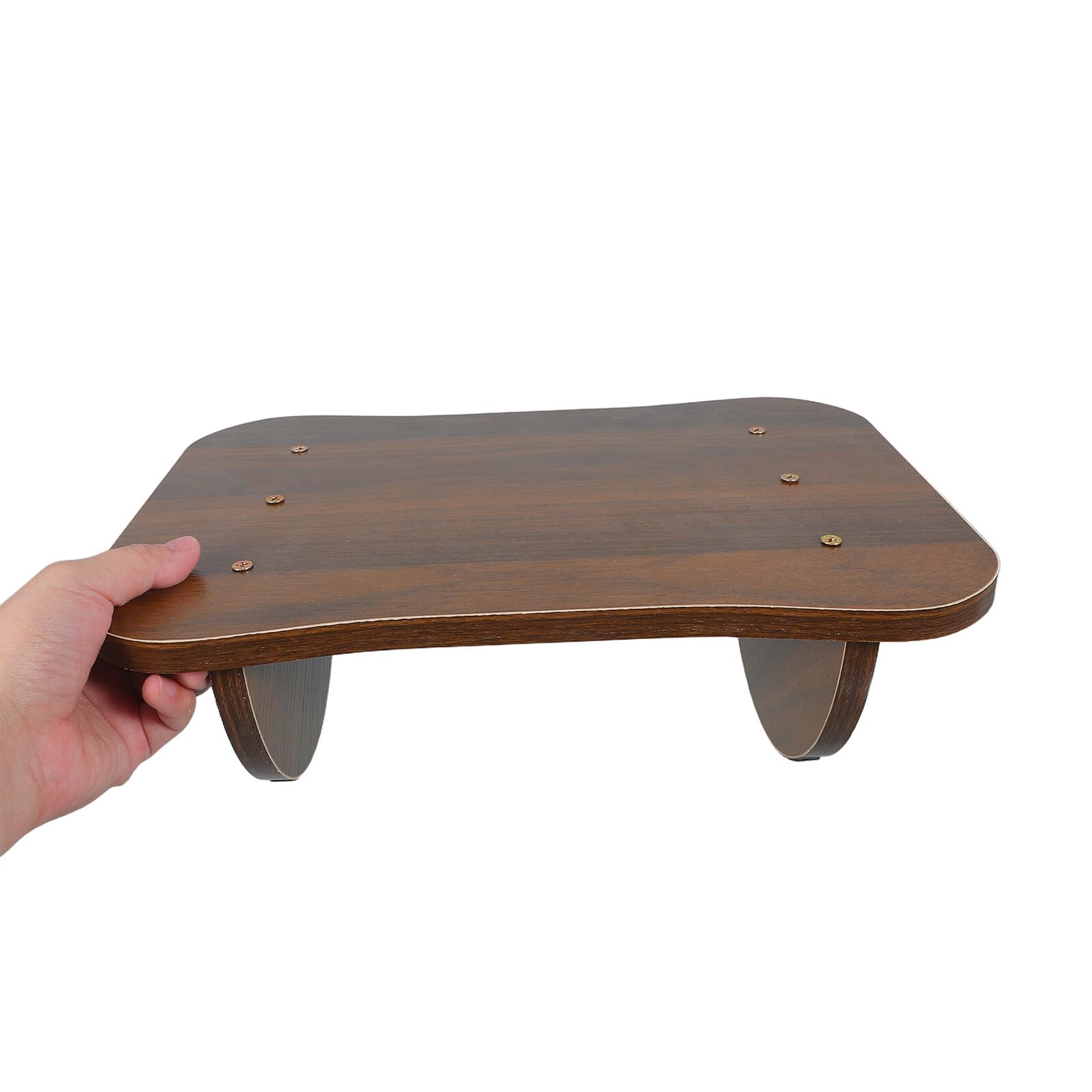 Poggiapiedi da Scrivania in Legno Design Salvaspazio e Regolazione Altezza, Rettangolare Moderno per Uso Sotto Scrivania in Ufficio e Gaming