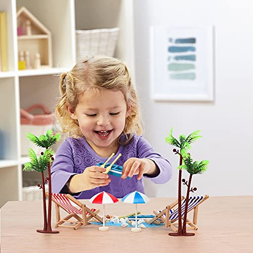 Mopoin Miniature Spiaggia Micro, Set di 18 Mini