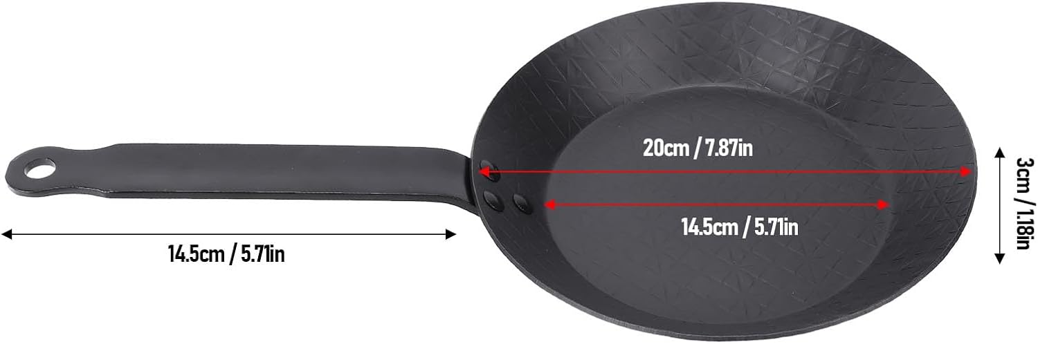 Carbon Steel Pan, Frying Pan Nonstick Omelette Pan Steak Pan, Egg Pan Omelette Skillet, Carbon Steel Frying Pan for Induction, Gas Cooktops (Small)