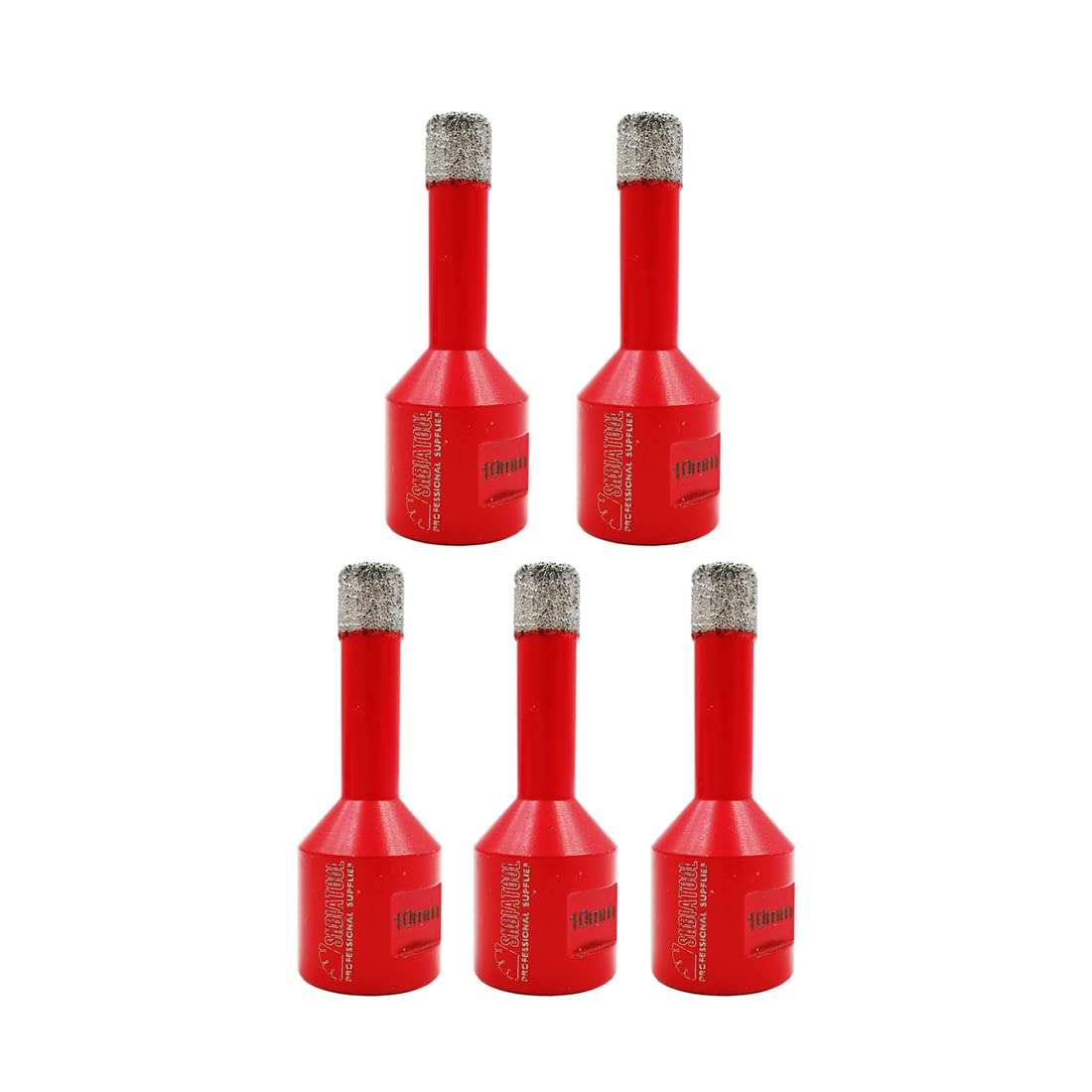 SHDIATOOL Diamond Core Drill Bit,Hole Saw Diameter 10mm 3/8" M14 Thread Vacuum Brazed for Concrete Granite Marble Porcelain Tile Masonry Brick,5PCS
