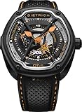  Dietrich OT-6 Organic Time 6 Armbanduhr, Schwarz und Orange