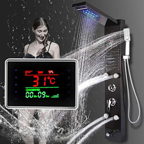 (60 OFF) Stainless Steel LED Shower Panel Tower System 169.99